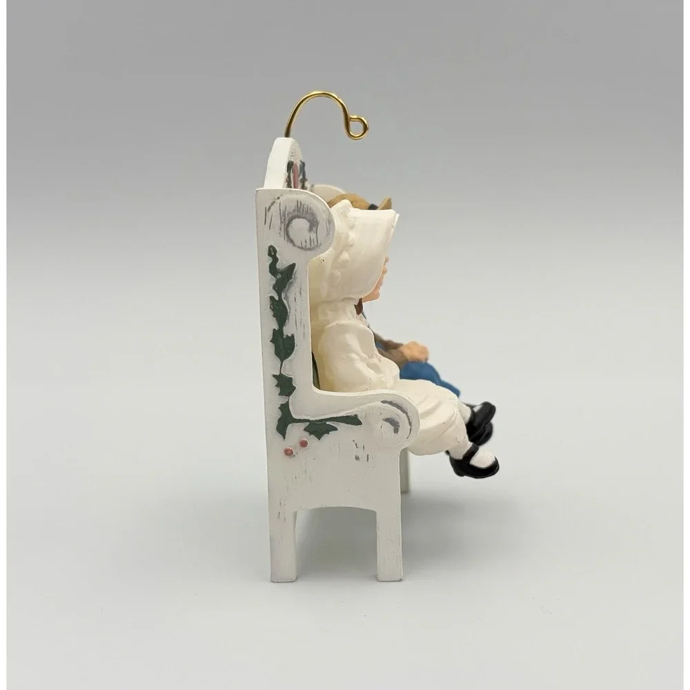 1995 Hallmark Keepsake Ornament Our Little Blessings Ken Crow Bench Boy Girl